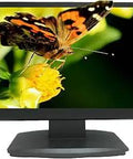 21.5 Inch Super HD 5MP Security Monitor displaying butterfly photo, 16 by 9 display, 1 HDMI and 2 BNC ports, works with DVR NVR and PC.