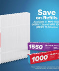 Filtrete 16x25x4 Refillable Air Filter replacement, MPR 1000 packaging with MERV 11 filtration and refill packs