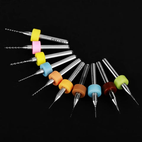 110 Pcs 0.1 To 1.0 Mm Tungsten Carbide Drill Bit Set Ultra Sharp Tips For PCB Circuits And Metalworking Includes Nifty Holder Tough As Nails Design No Fuss Operation Runs Smooth with colorful tips.