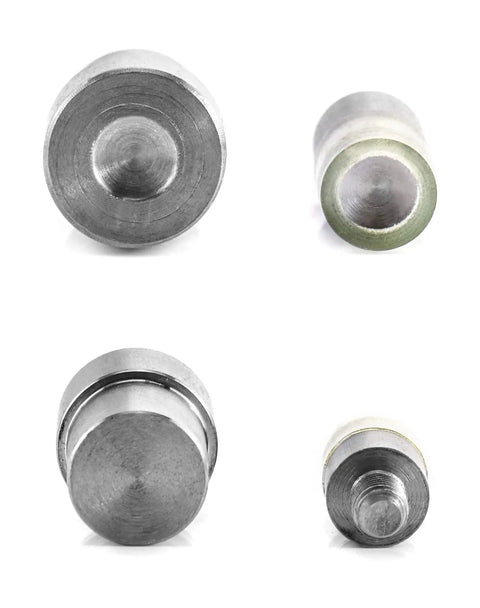 Heavy Duty Hand Press Tool With 8mm And 10mm Stud Rivet Dies, Mini Manual Rivet Setter Punch Set, Steel Construction visible