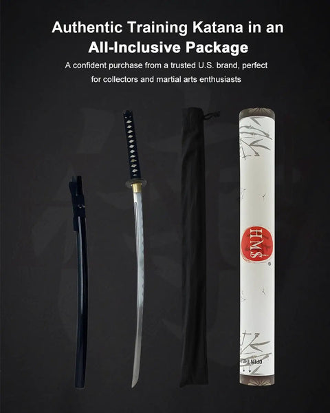 Safe Unsharpened Aluminum Iaito For Iaido Practice And Display, 28.3 Inch Katana Training Sword with sheath and packaging
