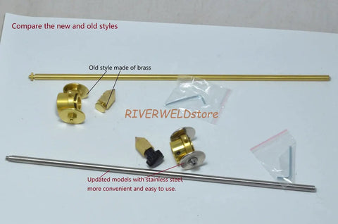 PT 31 Plasma Cutter Circle Roller Guide Wheel Spacer For Torch Attachments Copper And Stainless Wheel With Silver And Gold Finish Pro Grade Durable Roller Guide For Precise Cuts Fits PT 31 And Compatible Models Easy Alignment