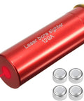 Premium 12 Gauge Laser Bore Sight For Shotguns Precision Red Dot Zeroing Aid with red beam and batteries for easy alignment.