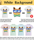 Process of applying Upgraded Iron On Heat Transfer Paper for T Shirts 20 Sheets 8.5x11 on light fabric using inkjet printer.