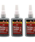 Red High Strength Threadlocker 1.69 Ounce Bottle For Permanent Locking Anaerobic Formula Curing Between Metal Surfaces 3 Pack