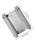 Heavy Duty Double Action Spring Hinges Built Tough As Nails With Rust Proof Stainless Steel For Smooth Self Closing Swing Doors Absolutely Solid Choice For Bathroom Cabinets And Furniture 2 Piece Set 9cm x 6.5cm stainless steel hinge