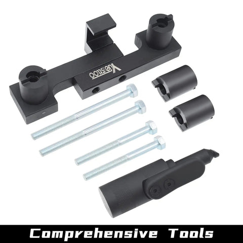Volvo Camshaft And Crankshaft Timing Locking Tool Kit Pro Grade Set With Case And Gloves For 4 5 6 Cylinder Engines S40 S60 XC90 V70 S80 Models 2.0 2.3 2.4 2.5 2.8 2.9T Replaces 9995452 9995451 showing components