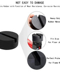 HXXF 4-pack black rubber floor jack pad adapter with slotted frame-rail pinch-weld protector for floor jacks