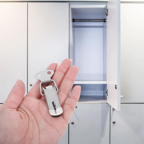 Get Six Nifty 72mm Stainless Steel Toggle Lock Clasps And Screws For Super Easy DIY Box Latching Jobs Without Any Tools In Shiny Silver Finish Today on cabinet door