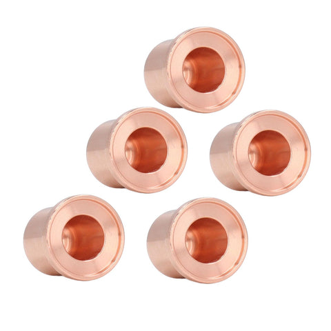 Lightweight Brass Plasma Cutting Electrode Tips Kit For PMX 65 85 105 And 65A Pro Grade 5 Pack showing brass nozzles