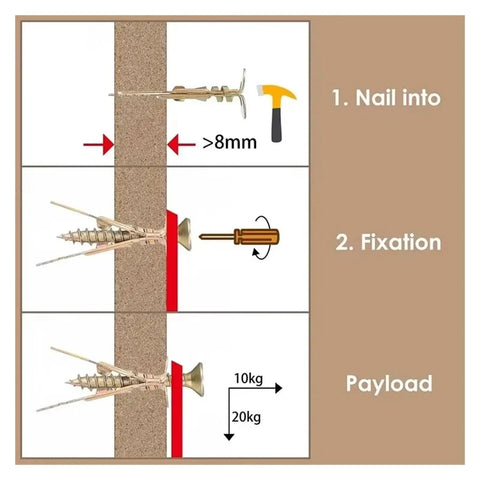 Step-by-step guide for using 300 Piece Self Drilling Drywall Anchors With Screws Kit Heavy Duty Metal Wall Anchors Set Includes 12x30mm And 12x35mm Sizes Built To Last Rust Proof Galvanized Steel Quick Mount Pro Grade Mounting Kit
