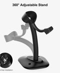 360-degree adjustable stand for 1D USB Barcode Scanner With Intelligent Stand No Fuss Wired Scanner Delivers Snappy 32 Bit Processing