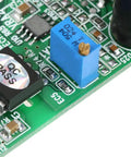 0-10V Analog Signal Isolation Module With Dual Independent Power Supply For PLC MCU Industrial Control, Converts 0-10V Input To Isolated Output, High Voltage Isolation, Noise-Free, Ground Loop Prevention, Fast Response For Rugged Automation close-up PCB with trimmer