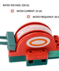Visible Disconnect Knife Switch 32A 220V DPDT with semicircular design, plastic and copper materials, for industrial safety