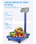 Heavy Duty Folding Floor Platform Scale Built Different To Handle Up To 660 Lbs With LED Display, for weighing groceries.
