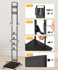 Dyson Vacuum Stand And Cordless Vacuum Accessory Organizer For V15 V11 V10 V8 V7 V6 And DC30 DC31 DC34 DC35 DC58 DC59 DC62 DC74 Heavy Duty Metal Storage Holder assembly steps with tools