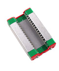 Close-up of MGN9H 300mm Linear Rail Guide Kit with Dual Carriage Blocks for DIY 3D Printer and CNC Machine showing carriage block detail