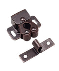 Premium 10 Pack Cabinet Latches For Automatic Sliding Door Stops and Anti Collision Hardware With Built In Spring Mechanism, red bronze.