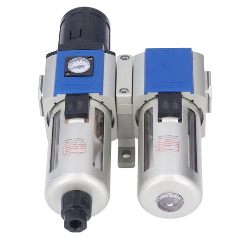 3 In 1 Pneumatic Air Filter Regulator Lubricator Combo With Water Oil Trap Separator GFC40010 front view