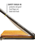Heavy Duty 12 Inch TrimAir Wood Guillotine Paper Cutter With 30 Sheet Capacity And Titanium Bonded Blade with safety features