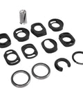Complete Mountain Bike Headset Kit with CNC Machined Spacers, Top and Bottom Covers, Bearings, Fork Expander Plug, Internal Routing