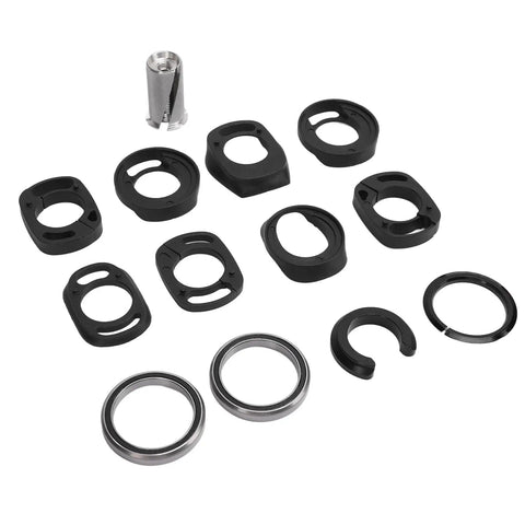 Complete Mountain Bike Headset Kit with CNC Machined Spacers, Top and Bottom Covers, Bearings, Fork Expander Plug, Internal Routing