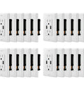 Twenty Pack White 15 Amp Tamper Resistant Wall Outlet With Dual 4.2A USB Ports 21W Sweet Charging Speeds ETL Certified set.