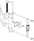 Diagram of Digital Readout DRO And Quill Kit Mounting Bracket for Bridgeport Type Mills, showing assembly with large LCD display.