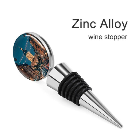 Premium Leakproof Vacuum Wine Pump Stopper And Reusable Bottle Sealer Crafted With Zinc Alloy with decorative design.