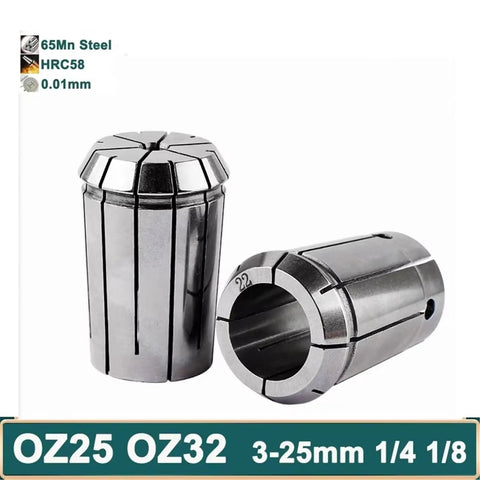 Versatile ER Collet Chuck For CNC Lathe And Milling, Spring Tool Holder with 65Mn steel construction, front and side view