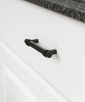 Flat Black Straight Bar Cabinet Handles Set 6.63 Inch Length With 5 Inch Hole Center No Fuss Pro Kitchen Cabinet Pulls Sturdy Steel