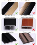 Comparison of Rugged Aluminum T Molding Floor Transition Strip 36 Inch By Three Quarter Inch Matte Black Doorway Edge Trim features