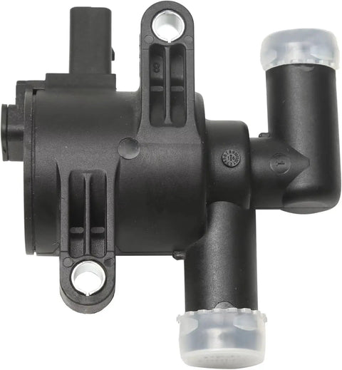 Essential Electric Engine Coolant Auxiliary Water Pump For Audi A3 Q7 And VW Golf top view showing black plastic body and connectors.