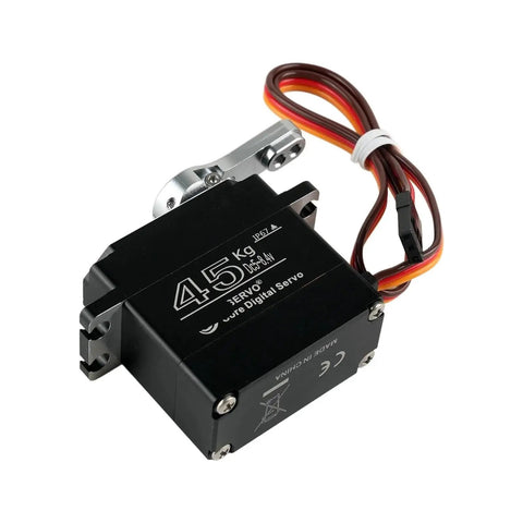 Rock Solid 45kg Digital Servo Built With Premium Stainless Steel Gears And Dead Smooth 360 Degree Continuous Rotation To Level Up Your Best Remote Control Projects Today.