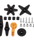Badass High Torque Coreless Motor Servo Crafted From Tough Aluminum Alloy Housing With Precision Potentiometer And High Resolution Digital Control Chip For Hella Rad Radio Control Steering - servo arm accessories and screws