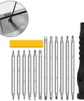 Top Notch 12 In 1 Screwdriver Set For Electronics Repair Kit With Torx Y Type Triangle Bits, steel bits and PP handle