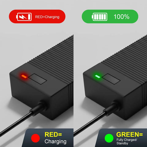 54.6V 2A Multi-Connector Ebike Charger For 48V Lithium Batteries With 7-In-One Interchangeable Plugs That Works With 48V Jetson Gotrax Hiboy And Other E Bikes