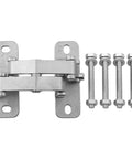 180 Degree Concealed Stainless Steel Door Hinge Beefy Heavy Duty Thick Material Supports Up To 70kg Silver Finish Easy Install Bolt Set