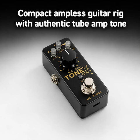 Tonex One Plus AI Guitar Amp And Effects Pedal With Bluetooth Wireless Editing And MIDI Control USB Audio Interface