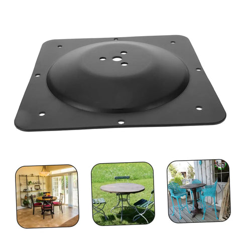 Heavy Duty Cast Iron Table Leg Mounting Plates For Furniture Revamps And Caster Hardware No Sweat Easy Install Connector Brackets shown from above
