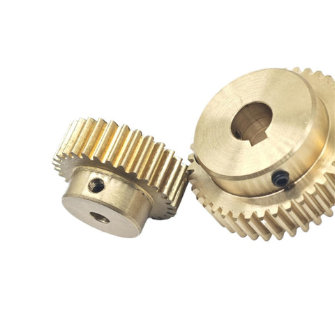 0.6 Module 36 Tooth Beefy Brass Spur Gear With Straight Teeth, 22.8mm Diameter, 5mm Inner Bore, Durable Brass Construction For Mechanisms, DIY Projects, RC And Hobby Machining, Smooth Transmission And Easy Fit