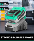 Cordless Heat Gun Kit With 20V Battery Handy Hot Air Gun Three Temperature Settings Up To 932F Two Nozzles showing battery and charger