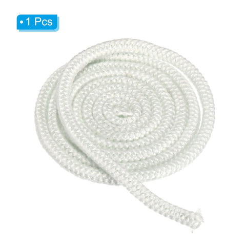 1-piece white fiberglass round stove gasket rope, 86-inch length for wood stove door