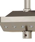 Close-up of Air-Infused AquaPower Shower System with 11-Inch Rain Showerhead, Polished Chrome Finish, nozzle detail