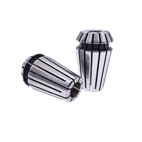 Precision ER16 Spring Collet Chuck Set With Secure 1/4 1/8 Inch And 6mm 6.35mm Collets, silver steel collets for CNC engraving.