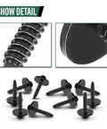 Close-up and angled view of Fender Liner Bolts Kit 10 Pieces Torx Pan Head Screws For Chevy Silverado GMC Sierra Yukon Cadillac Escalade Buick Regal 2008 Through 2021 GM Vehicles Durable Auto Fasteners