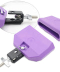 5 Inch Purple Jam Block With Mounting Bracket For Percussionists Durable Plastic Resin Latin Block Great For Cowbell Holders And Other Percussion Setups Built To Take On Busy Practice Sessions Gig Ready, purple jam block close-up with bracket