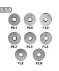 Lathe Knurling Tool Set With Double And Single Wheel Heads 0.6mm To 2.0mm Linear Pitch Knurling Kit discs displayed