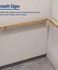 Smooth edges of Straight Up Solid Natural Wood Stair Handrail With Non Slip Grip For Indoor Outdoor Stairs Porches Wall Mounted Safety Support Railing 12 Feet Long.