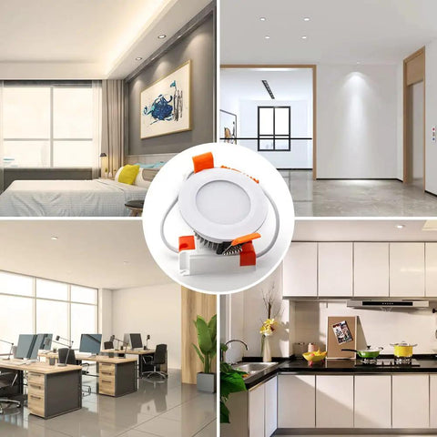 2 Inch LED Recessed Lighting Dimmable Downlight With 3W Equivalency To 35W Halogen 4000K Nature White CRI 80 in various rooms